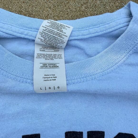 St. Lucia T-Shirt - Light Blue, Men's Large, Souvenir Tee - Picture 4 of 5